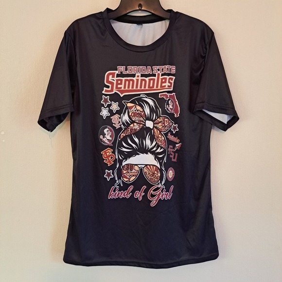 Unbranded Tops - Florida State Seminoles Kind of Girl Graphic Tee Black FSU Short Sleeve Shirt